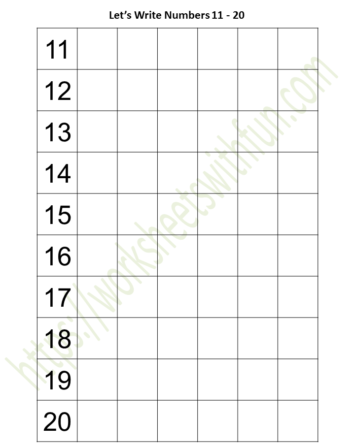 mathematics-preschool-number-11-20-practice-page